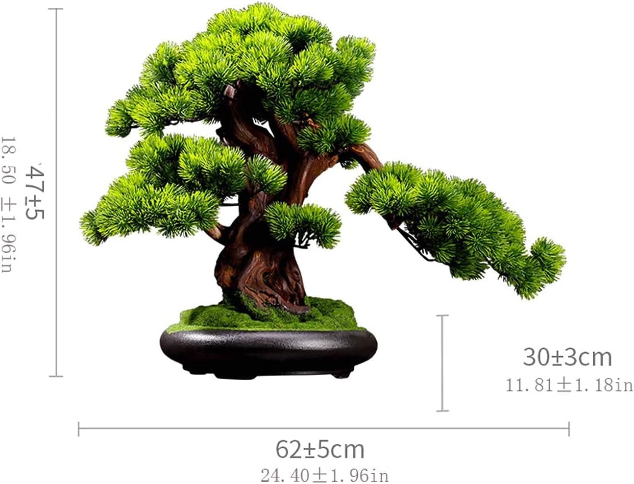 Artificial Bonsai Tree Indoor Welcome Pine Green Plant Potted Large Fake Tree Desktop Micro Landscape Decoration Gift for Living Room