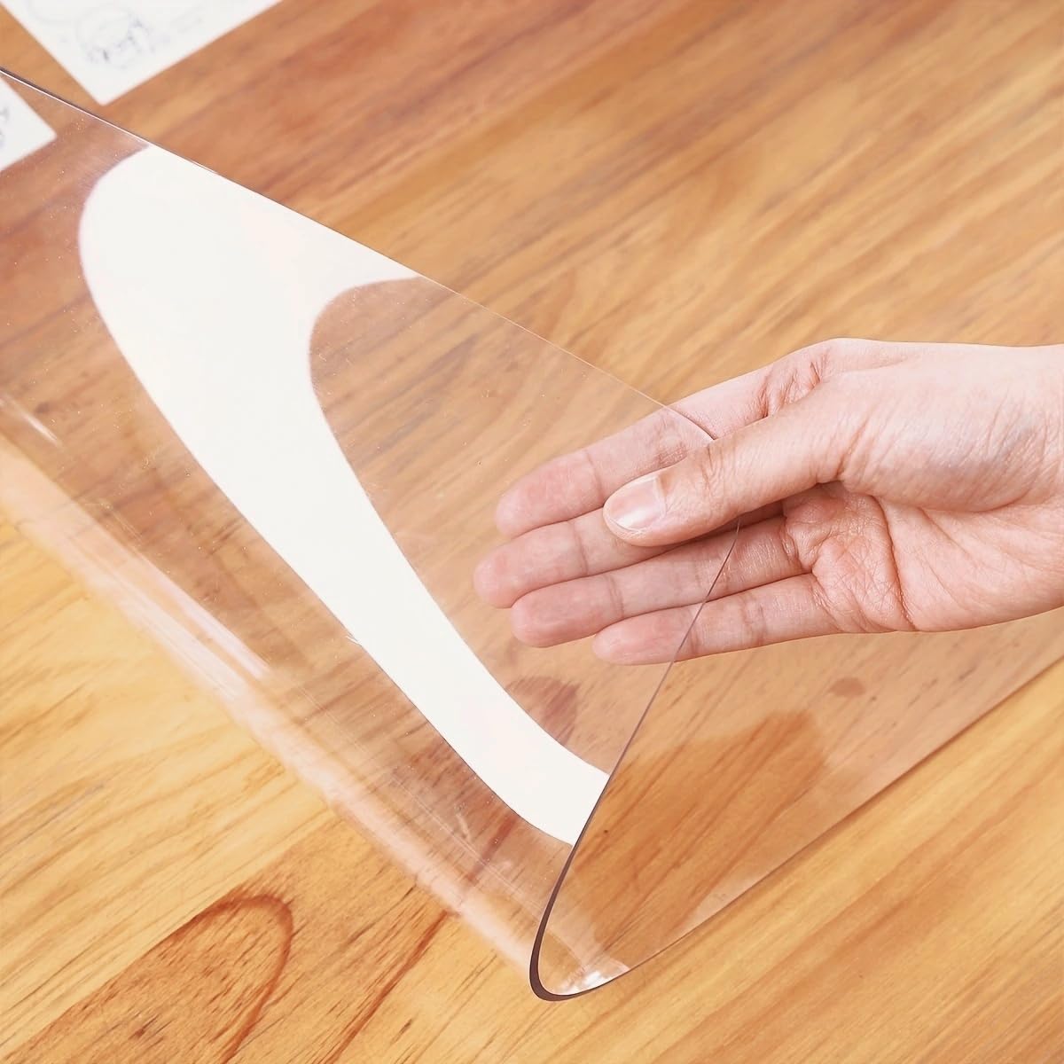 42"X84"Crystal PVC Table Cover Protector, Waterproof PVC Tablecloth, 2MM Thickened Protector for Table, Desk, Coffee Table, Workbench,Dresser, TV Stand, Counter