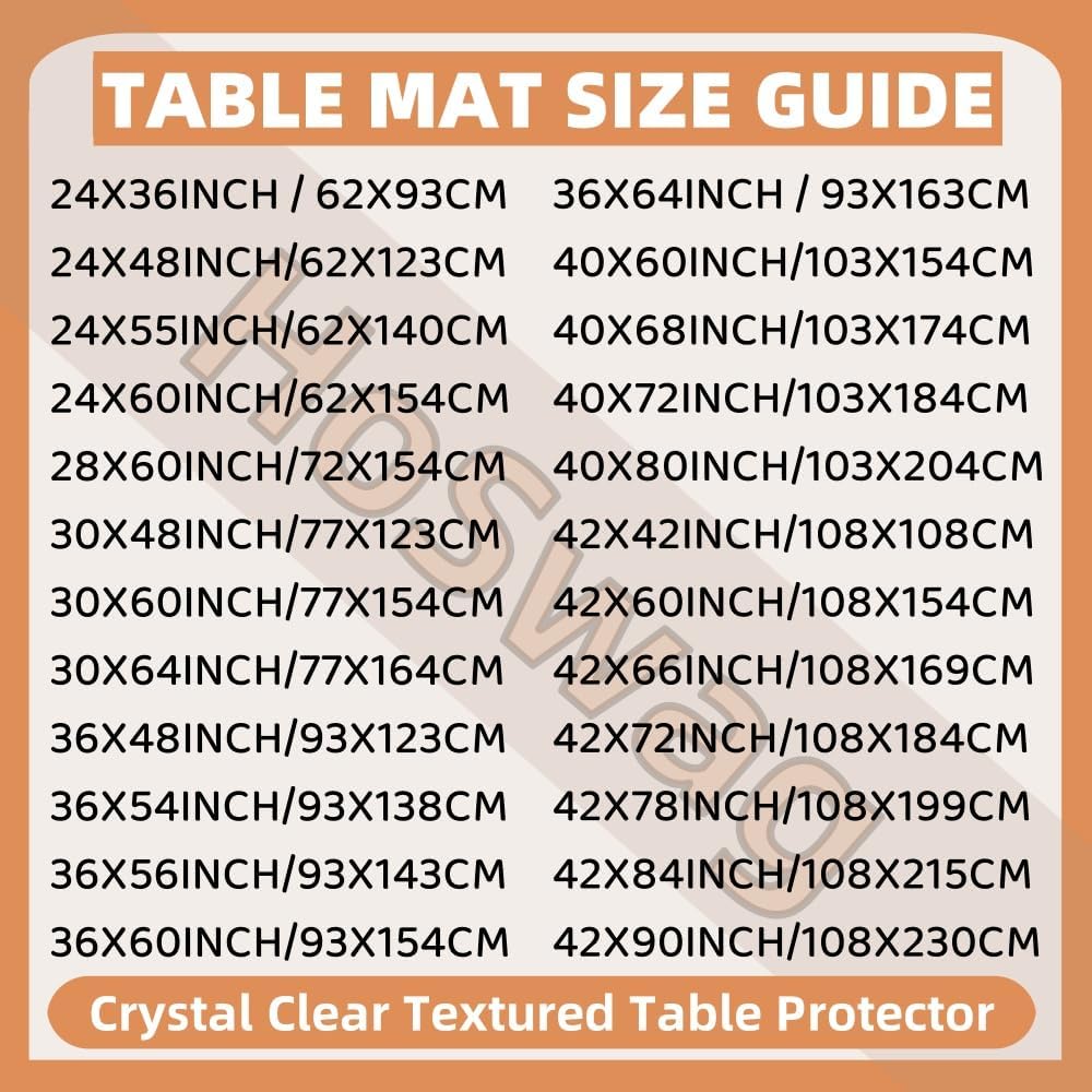 42"X84"Crystal PVC Table Cover Protector, Waterproof PVC Tablecloth, 2MM Thickened Protector for Table, Desk, Coffee Table, Workbench,Dresser, TV Stand, Counter
