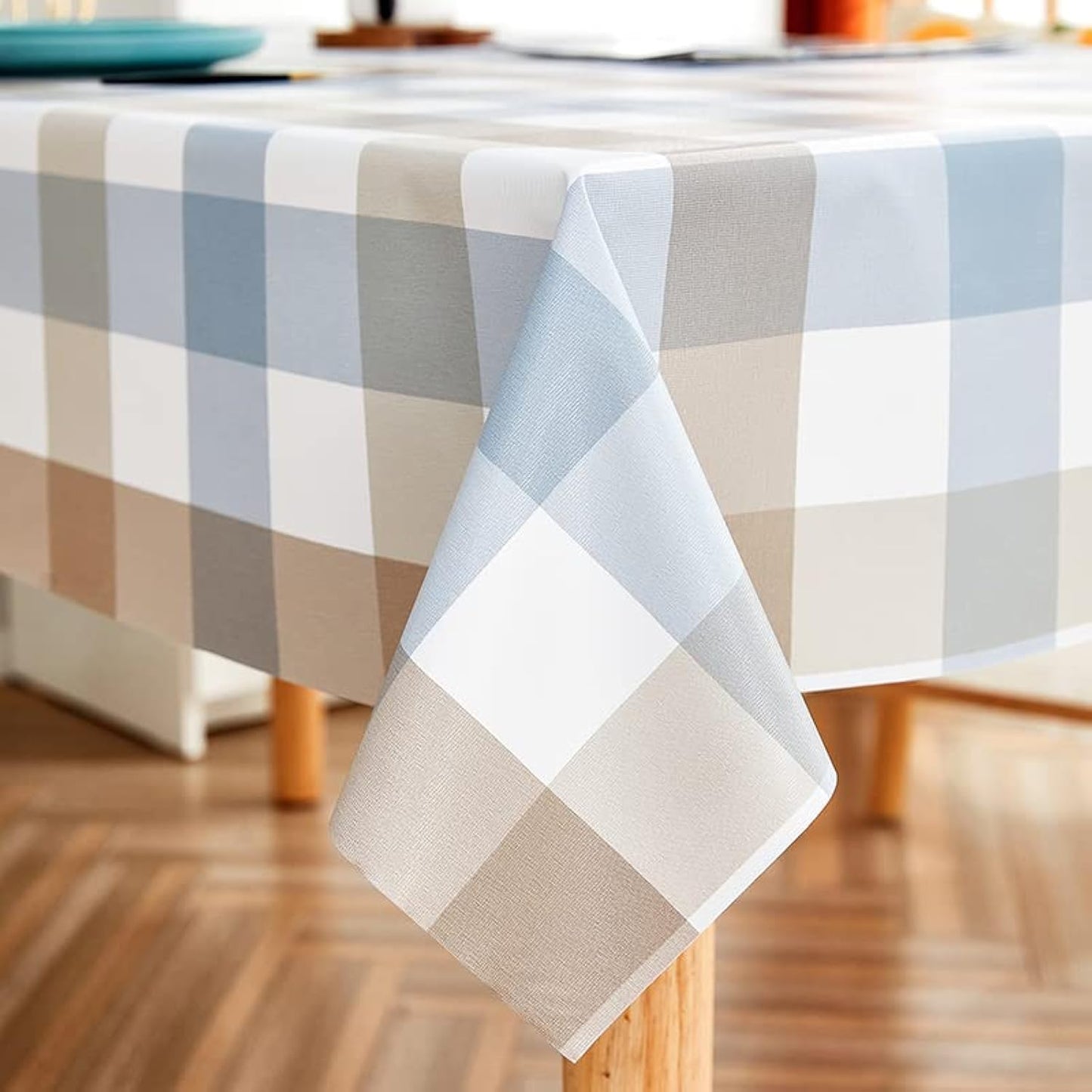 LOHASCASA Heavy Duty Vinyl Oilcloth Tablecloth PVC Waterproof Plastic Wipeable Spillproof Peva Tablecloth for Spring Outdoor Camping Picnic Rectangle/Oblong 54x108 Inch