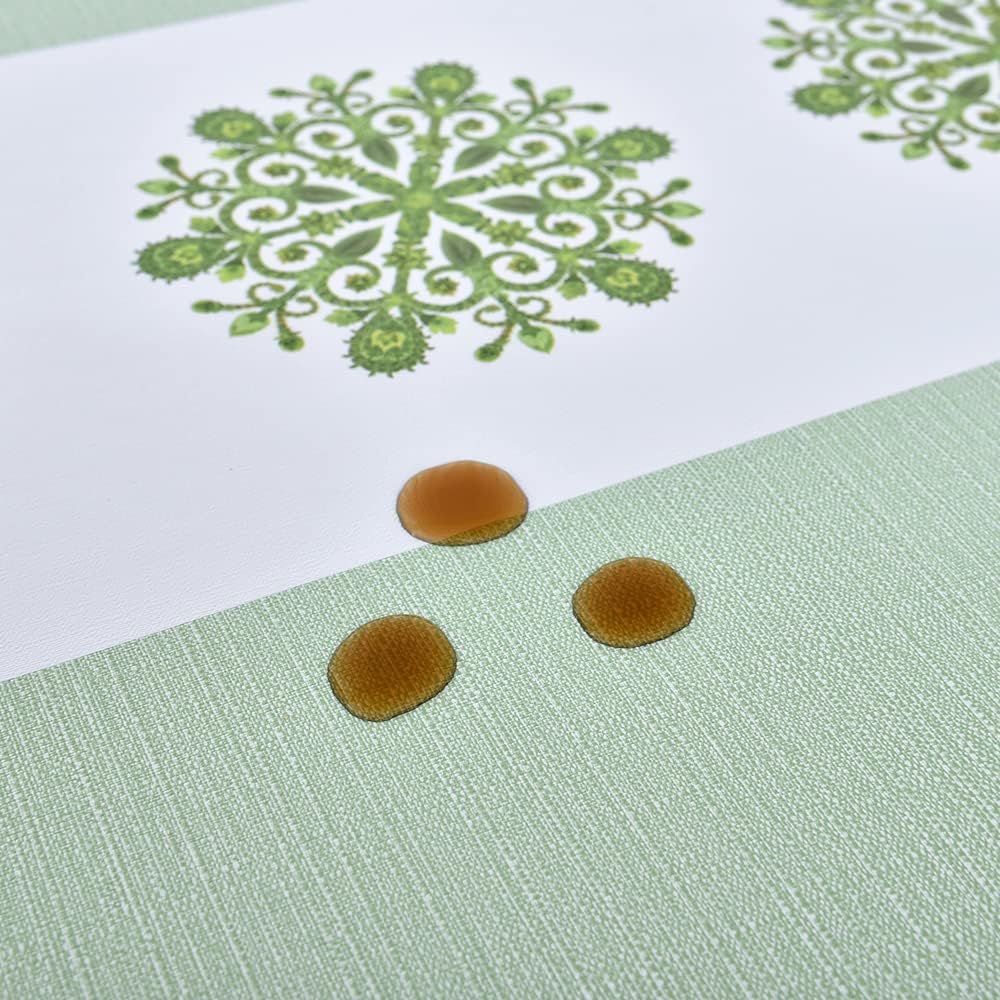 Zobesta Vinyl Table Cloth for Rectangle Tables Plastic Tablecloth PVC Tablecloth Table Cover Waterproof, Green Vinyl Tablecloths for Rectangle Tables (55 x 118 Inch, 10-12 Seats, Green)