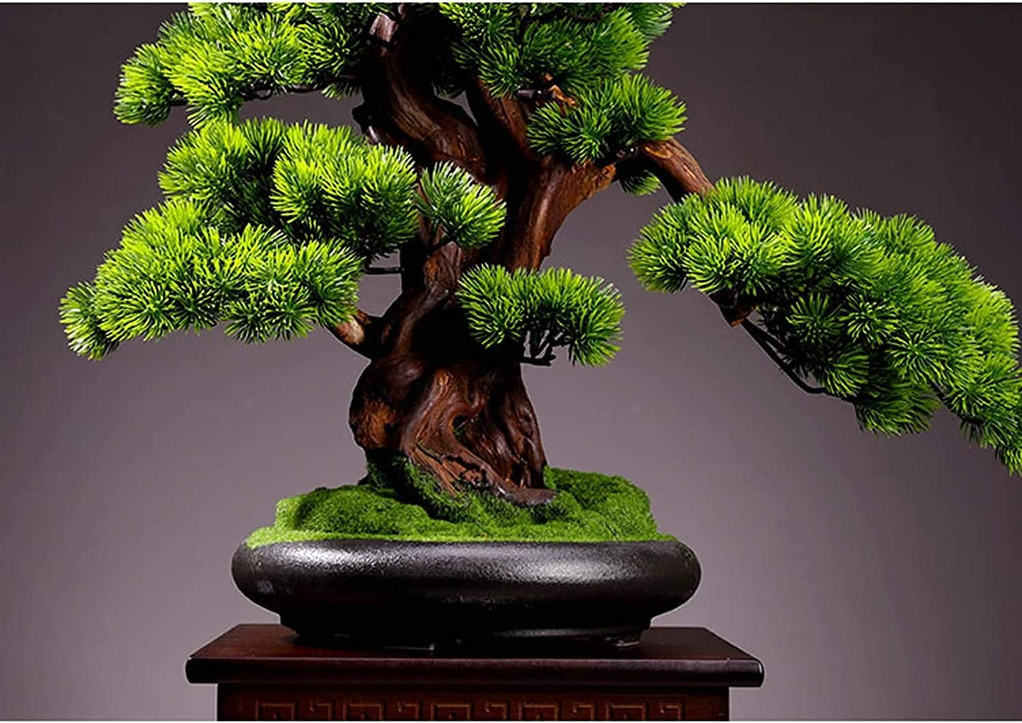 Artificial Bonsai Tree Indoor Welcome Pine Green Plant Potted Large Fake Tree Desktop Micro Landscape Decoration Gift for Living Room
