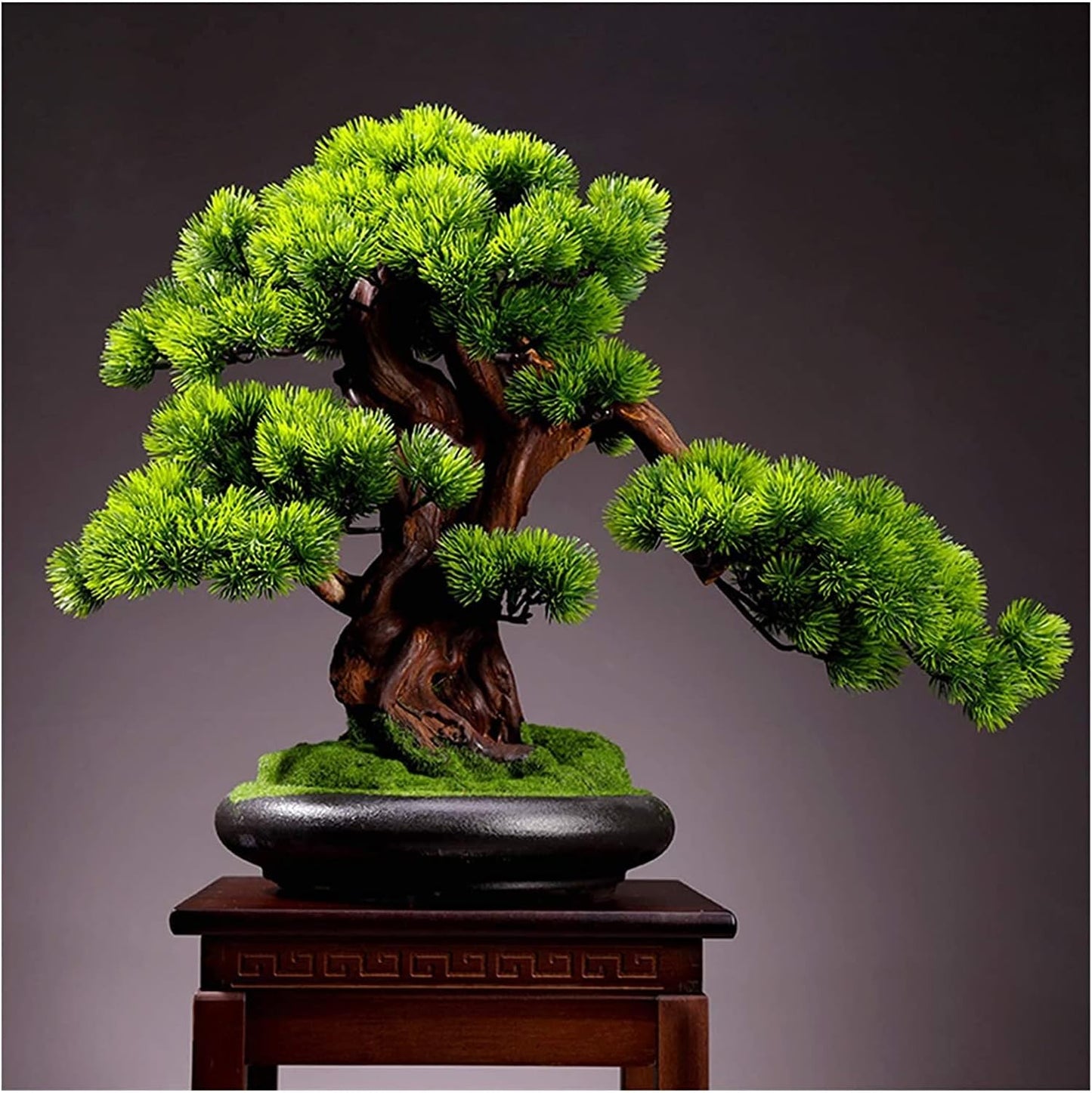 Artificial Bonsai Tree Indoor Welcome Pine Green Plant Potted Large Fake Tree Desktop Micro Landscape Decoration Gift for Living Room