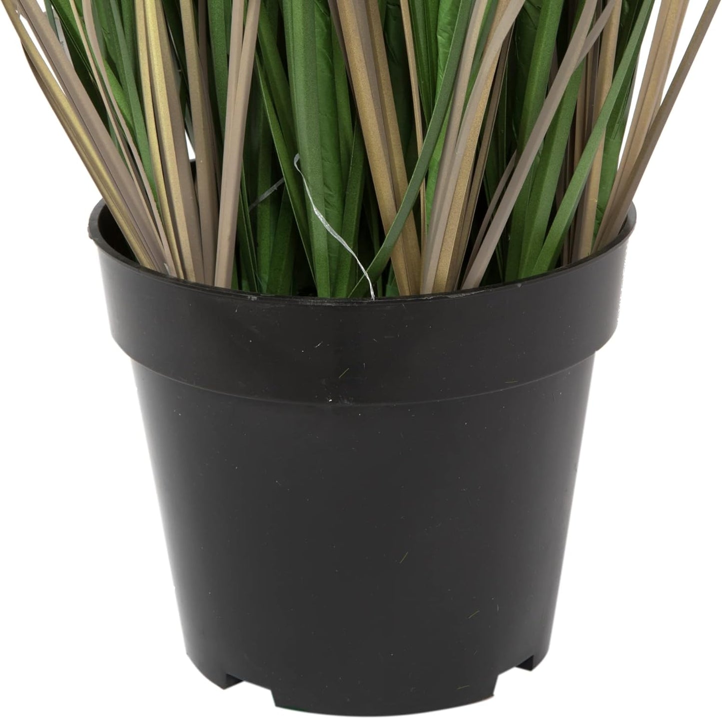 Vickerman 60" Tall PVC Artificial Potted Green Curled Grass Decor - Realistic Looking Greenery Decoration for Home Kitchen Business Office Arrangements