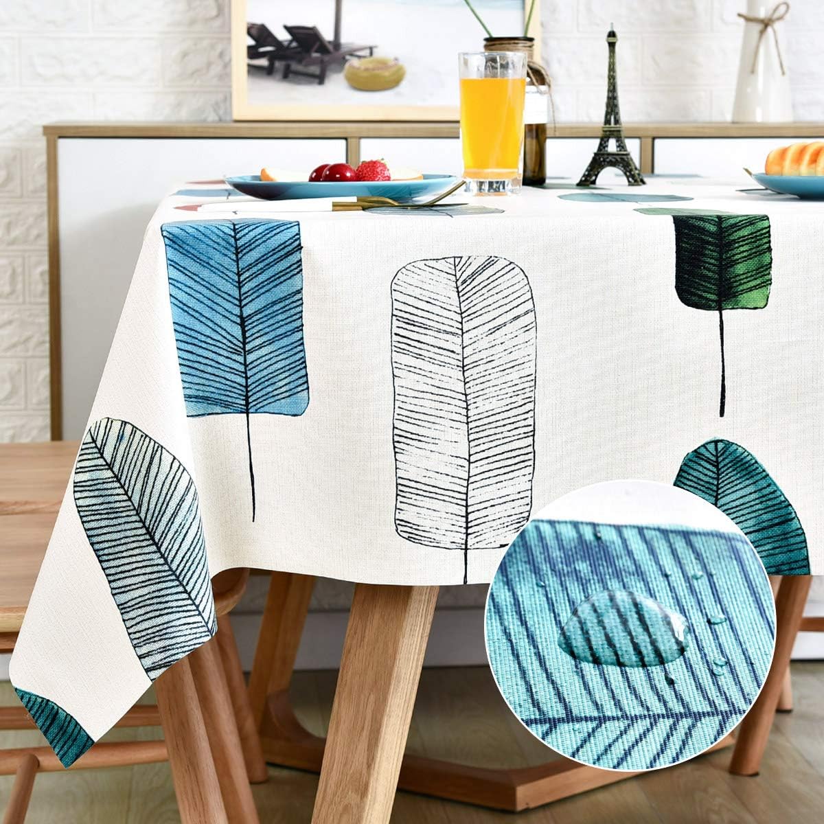 LOHASCASA Heavy Duty Vinyl Oilcloth Tablecloth PVC Waterproof Plastic Wipeable Spillproof Peva Tablecloth for Spring Outdoor Camping Picnic Rectangle/Oblong 54x108 Inch