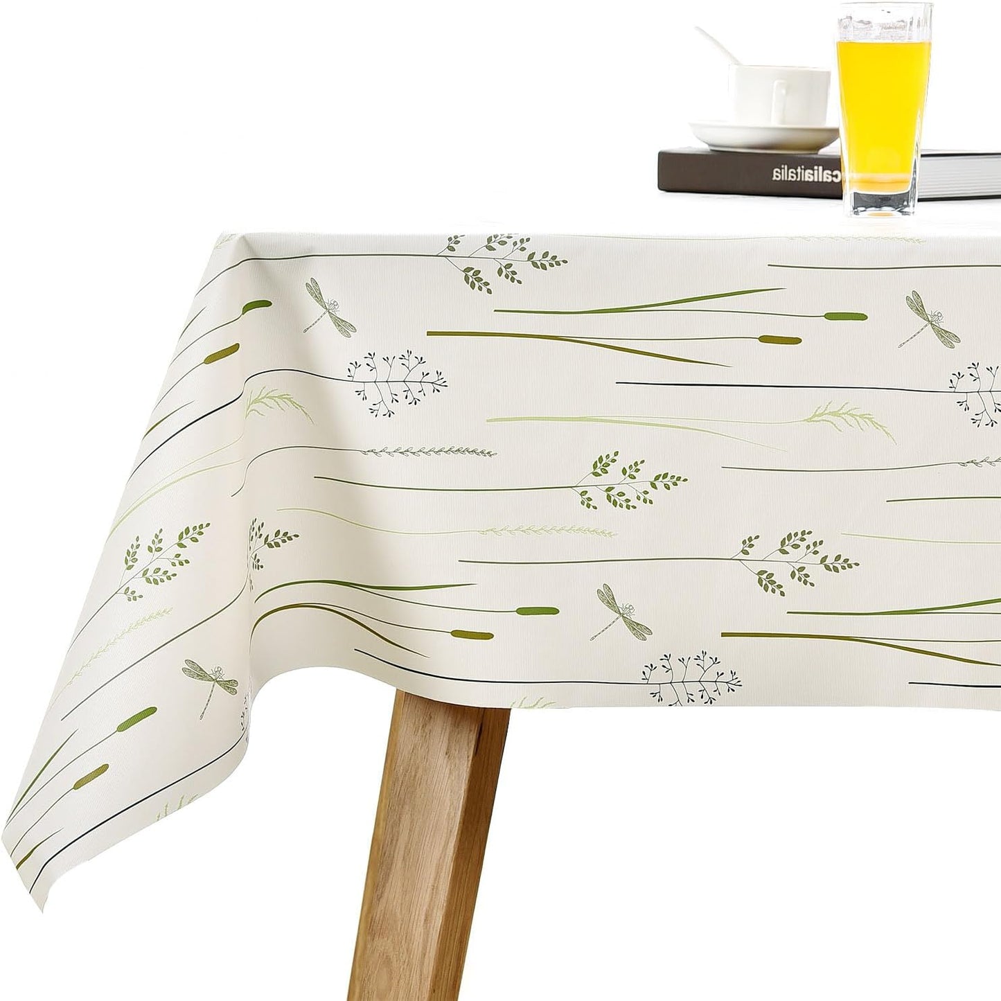 LOHASCASA Heavy Duty Vinyl Oilcloth Tablecloth PVC Waterproof Plastic Wipeable Spillproof Peva Tablecloth for Spring Outdoor Camping Picnic Rectangle/Oblong 54x108 Inch
