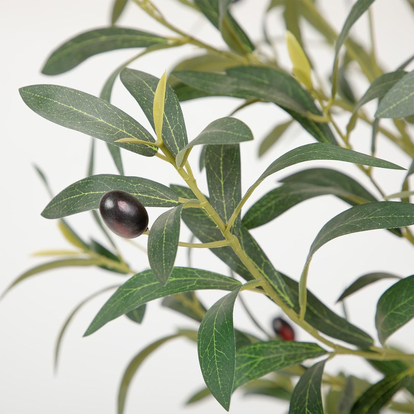 Tall Faux Olive Tree,8ft(96in) Realistic Potted Silk Artificial Olive Tree, Fake Olive Trees Indoor with Green Leaves and Big Fruits for Home Office Living Room Stairs Patio Decor.