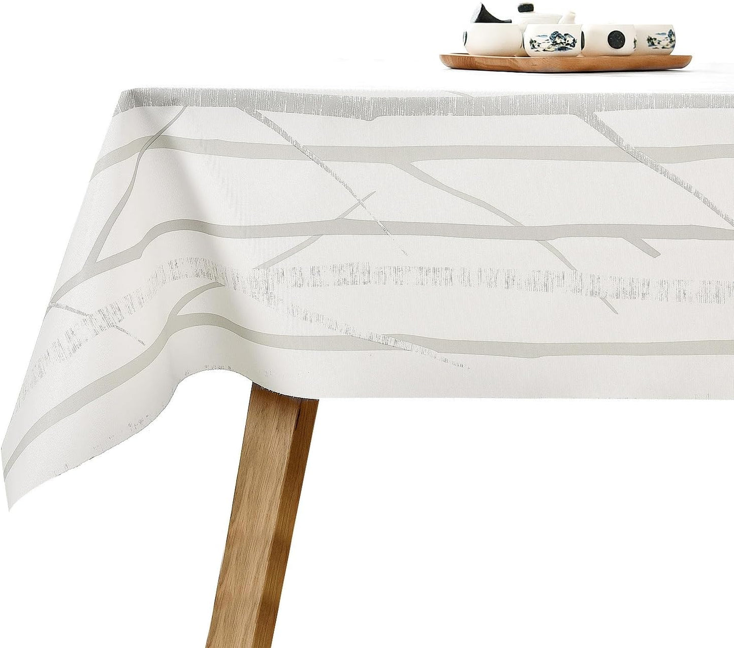 LOHASCASA Heavy Duty Vinyl Oilcloth Tablecloth PVC Waterproof Plastic Wipeable Spillproof Peva Tablecloth for Spring Outdoor Camping Picnic Rectangle/Oblong 54x108 Inch