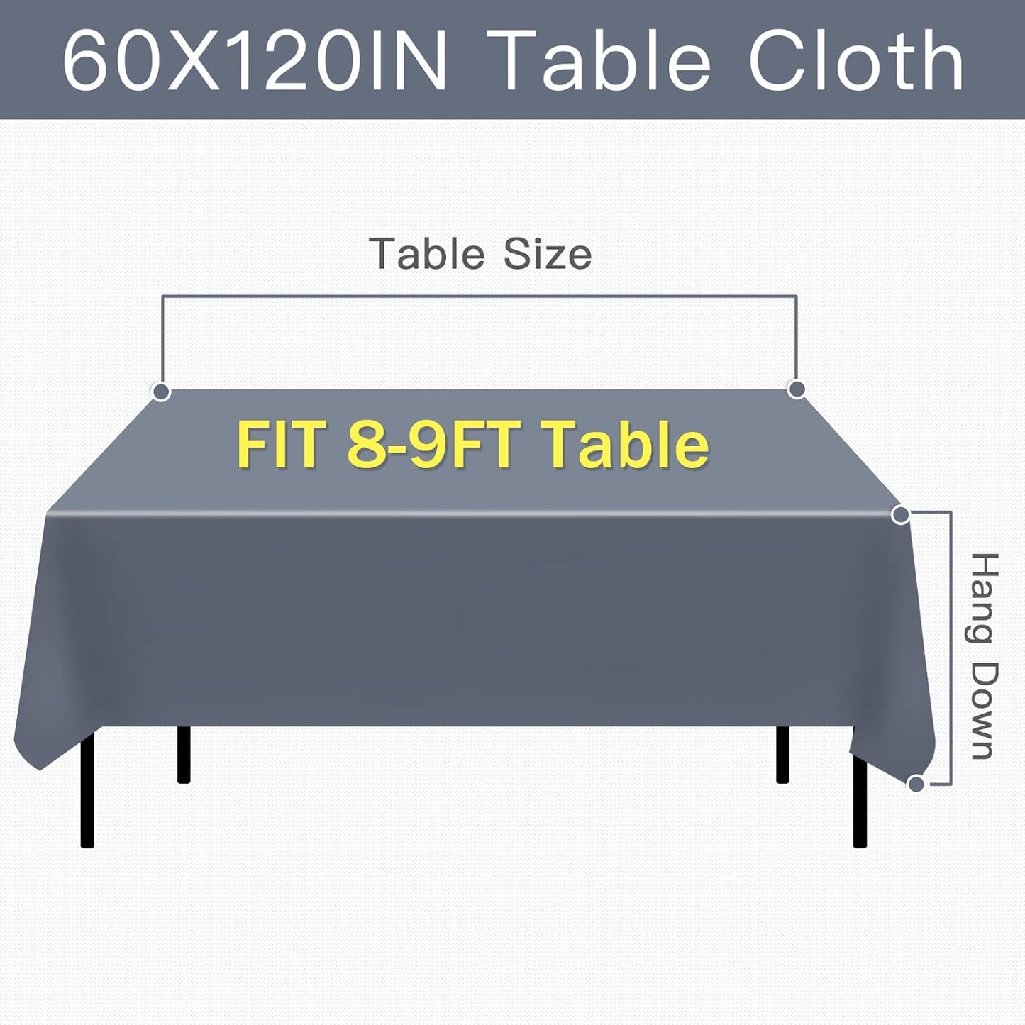 Vonabem 100% Waterproof Rectangle PVC Tablecloth, Vinyl Table Cloth Cover with Flannel Backing Oil Spill Proof Wipeable Table Cloths for Indoor Outdoor(Light Coffee,60X120IN)