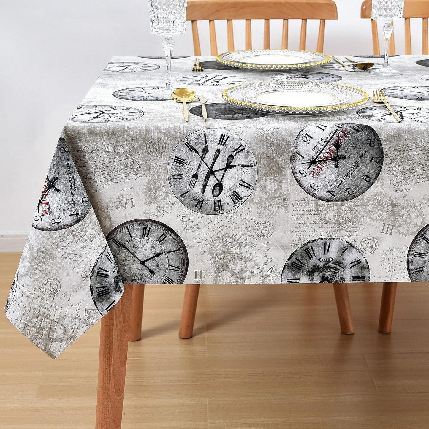 LOHASCASA Heavy Duty Vinyl Oilcloth Tablecloth PVC Waterproof Plastic Wipeable Spillproof Peva Tablecloth for Spring Outdoor Camping Picnic Rectangle/Oblong 54x108 Inch