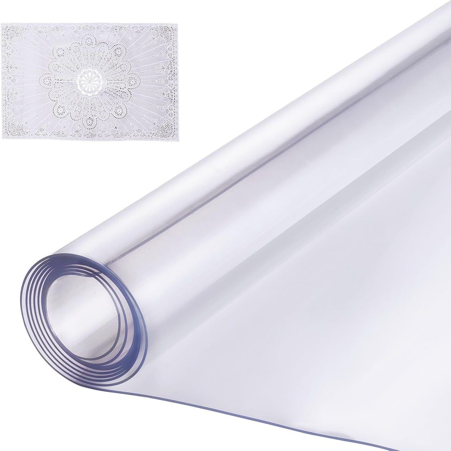 VEVOR Plastic Table Cover, 42 x 60 Inch 2.0 mm Thick Clear PVC Desk Mat Protector, Waterproof & Easy Cleaning Desk Pad Tablecloth, for Office, Dresser, Dining Room, Night Stand