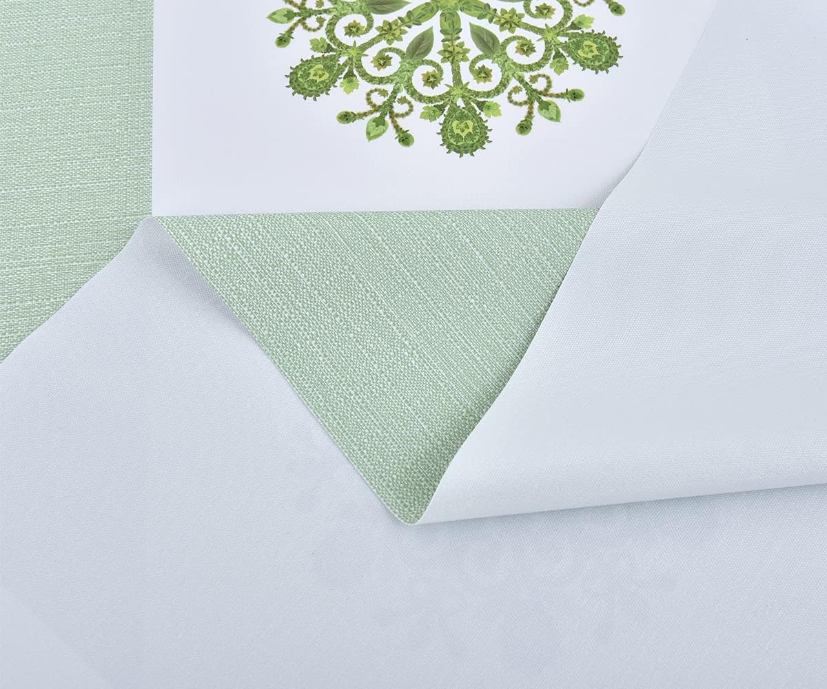 Zobesta Vinyl Table Cloth for Rectangle Tables Plastic Tablecloth PVC Tablecloth Table Cover Waterproof, Green Vinyl Tablecloths for Rectangle Tables (55 x 118 Inch, 10-12 Seats, Green)