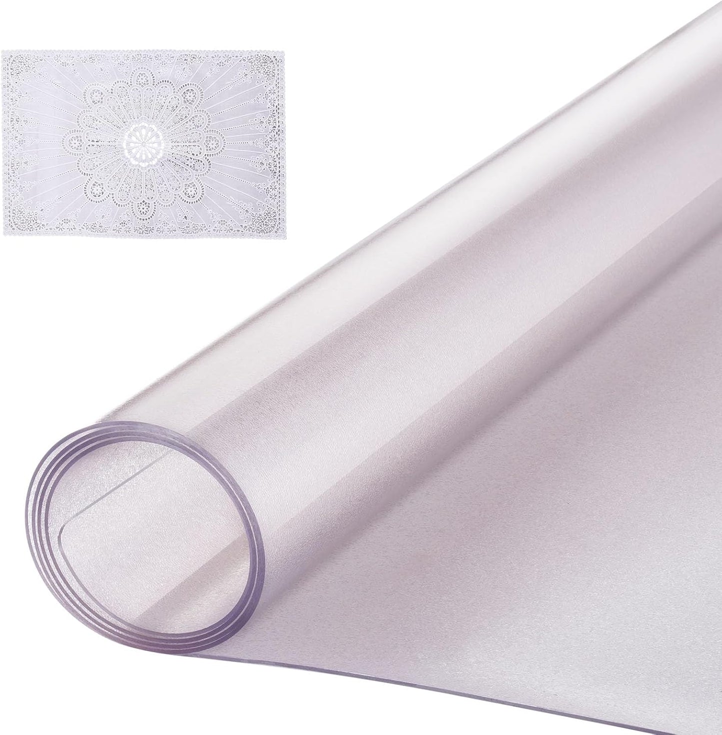 VEVOR Plastic Table Cover, 42 x 60 Inch 2.0 mm Thick Clear PVC Desk Mat Protector, Waterproof & Easy Cleaning Desk Pad Tablecloth, for Office, Dresser, Dining Room, Night Stand